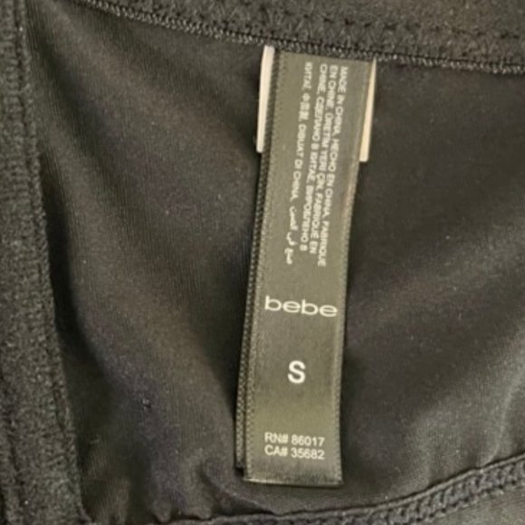 Bebe Black Bralette with Mesh Overlay -Adjustable Straps- Size S - Picture 6 of 6